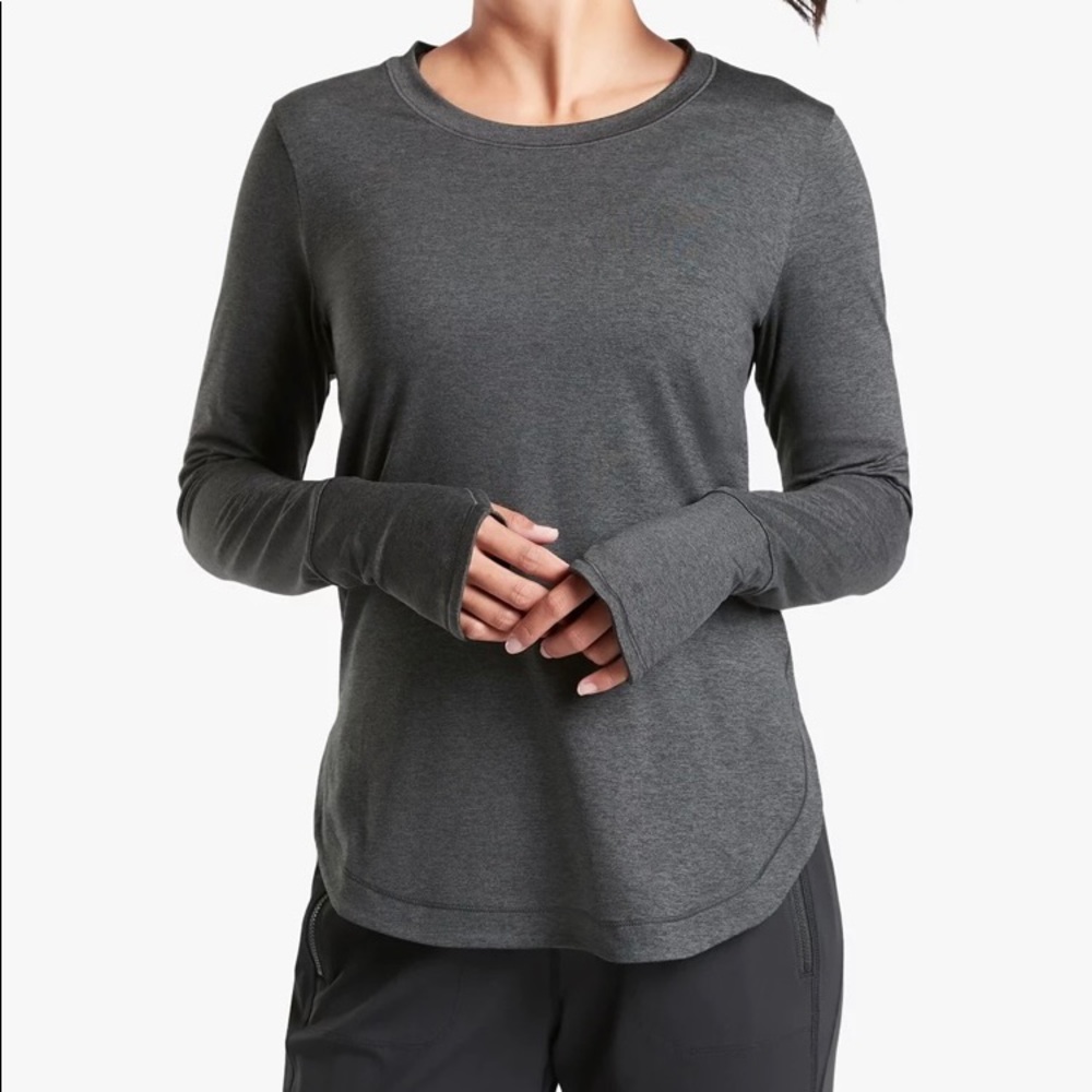 Athleta Uptempo top. EUC. Small. Charcoal gray